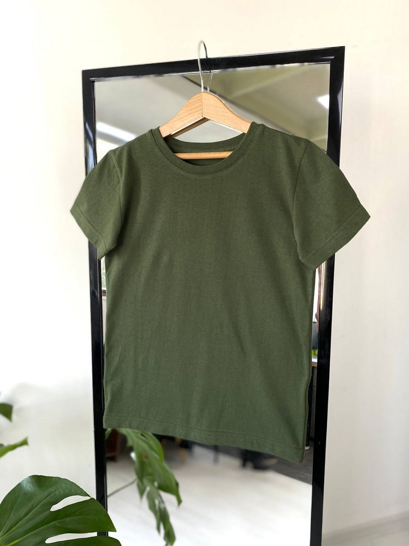 Футболка  кулір дитяча хакі 134 (00014701)